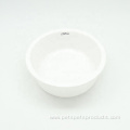 Pet Feeding Bowl White Rounded Ceramic Dog Bowl